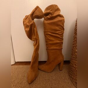Women's Tan Knee-High Boots